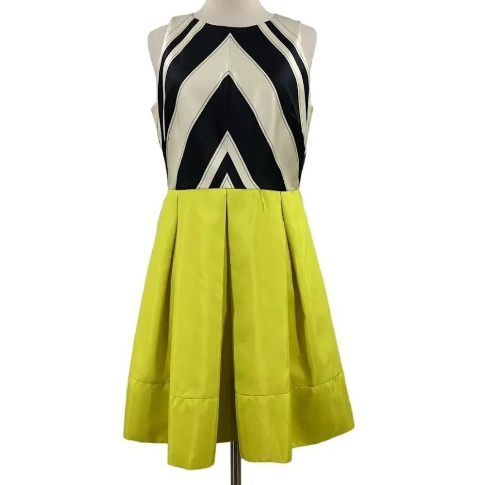 Anthropologie Moulinette Soeurs Women's‎ Miel Chevron Sleeveless Dress Size 8
